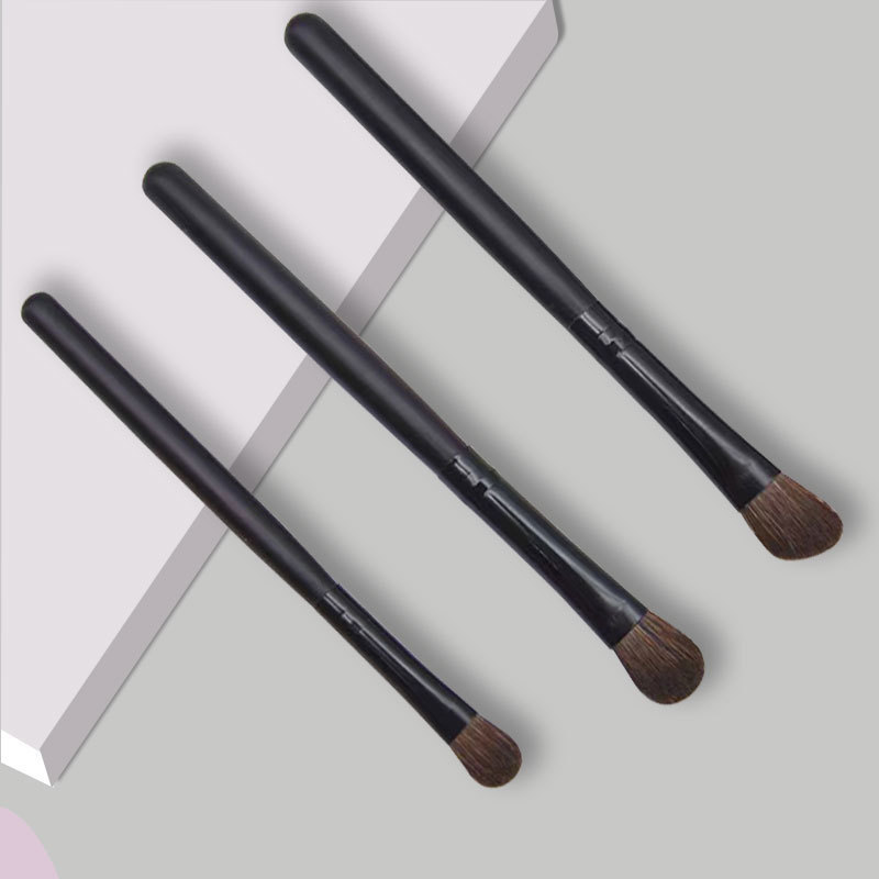 New single horse hair eye shadow brush portable oblique nose shadow highlight brush soft hair eye makeup brush tool