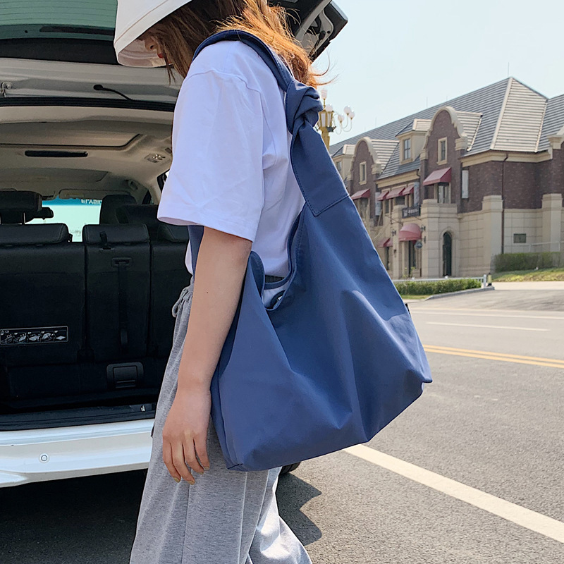 New style lazy style nylon cloth tote bag Korean version ins trend crossbody bag women's versatile large capacity shoulder bag