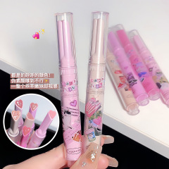 Cappuvini collage art solid lip gloss, water-glossy mirror pouty lips, moisturizing lipstick, affordable price for students