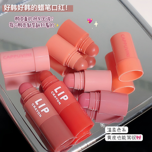 Cappuvini crayon lipstick matte lip glaze cream texture color matte lip mud lip glaze lipstick for women