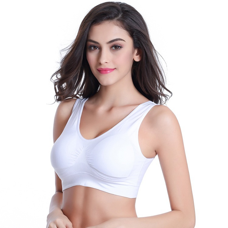 Large size zero-restraint bra without wires, seamless adjustable bra, one-piece sports yoga bra, thin bra