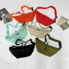 Summer Fashion Simple Cycling Bag Crossbody Bag Women's Ins Trendy Brand Chest Bag Girls Sports Style Waist Bag Women's Shoulder Bag