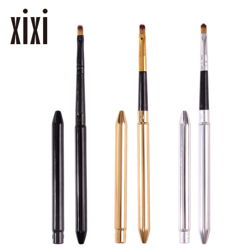 xixi Portable Angled Lip Brush Single Makeup Brush Lip Brush Beauty Makeup Tool Long and Short Rod X718