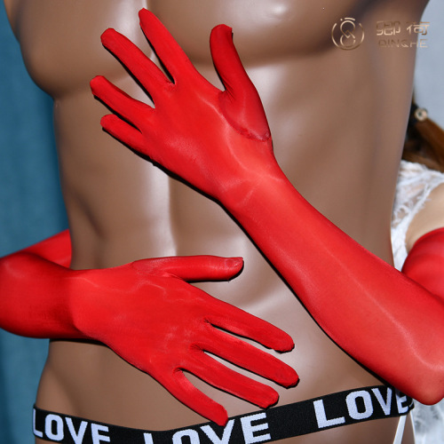 Qinghe stockings five-finger gloves oily silky horse oil finger masturbation sexy and interesting bride couple ladies gloves