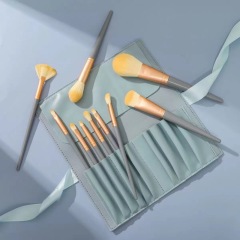 New 10-piece Blue Bridge Makeup Brush Set Blush Loose Powder Brush Soft Fiber Hair Eyeshadow Brush Tools Complete Set