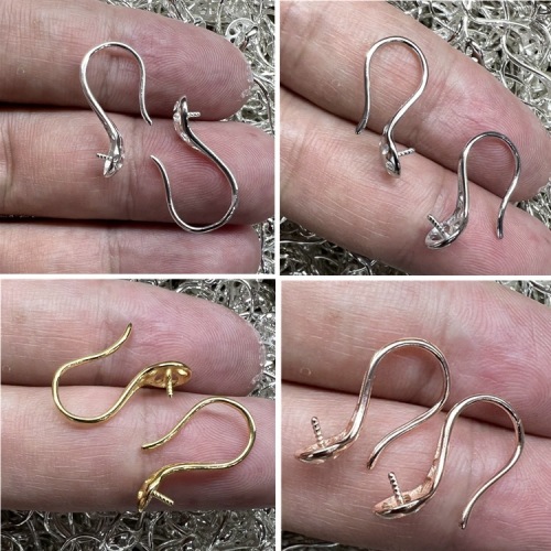 s925 sterling silver high heels hollow ear hooks earrings earrings handmade DIY ear jewelry accessories