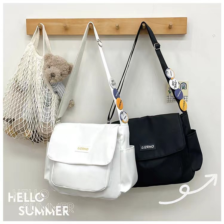 ins college student crossbody bag class casual backpack shoulder bag Japanese bag women's Harajuku retro messenger bag men