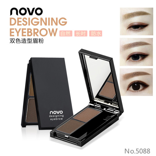 NOVO two-color styling eyebrow powder waterproof and sweat-proof eyebrow powder wholesale dyed eyebrow cream and long-lasting eyebrows that do not take off makeup 5088#