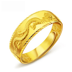 24k gold plated men's open ring men's Veyron ring domineering fashion ring jewelry for men