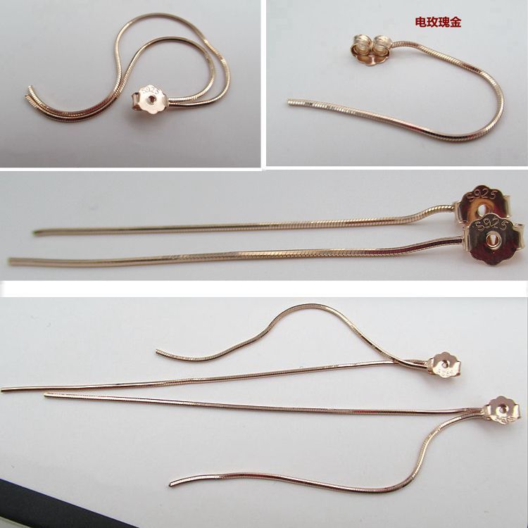 S925 sterling silver long tassel pearl earrings accessories women versatile simple personality Korean earrings earrings