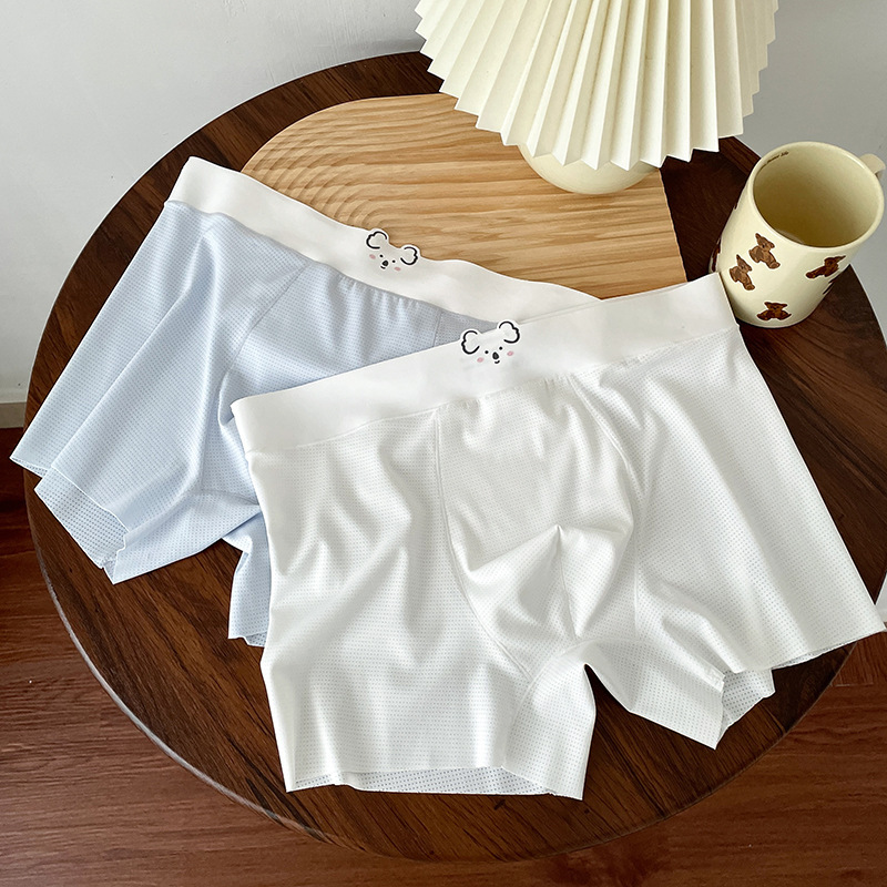 Koala Boyfriend 8106 Koala Ice Silk Men's Underwear Cute Skin Friendly Thin Elastic Breathable Seamless Boxer Briefs