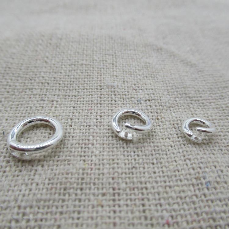 s925 sterling silver live buckle silver ring circle open buckle pendant pendant buckle bracelet necklace live buckle handmade DIY