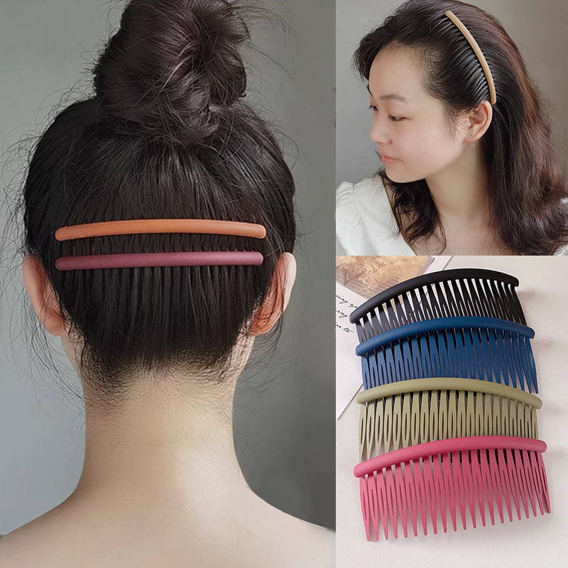 Broken hair sorting artifact frosted large non-slip comb forehead bangs hairpin side hair comb back of head headdress for women