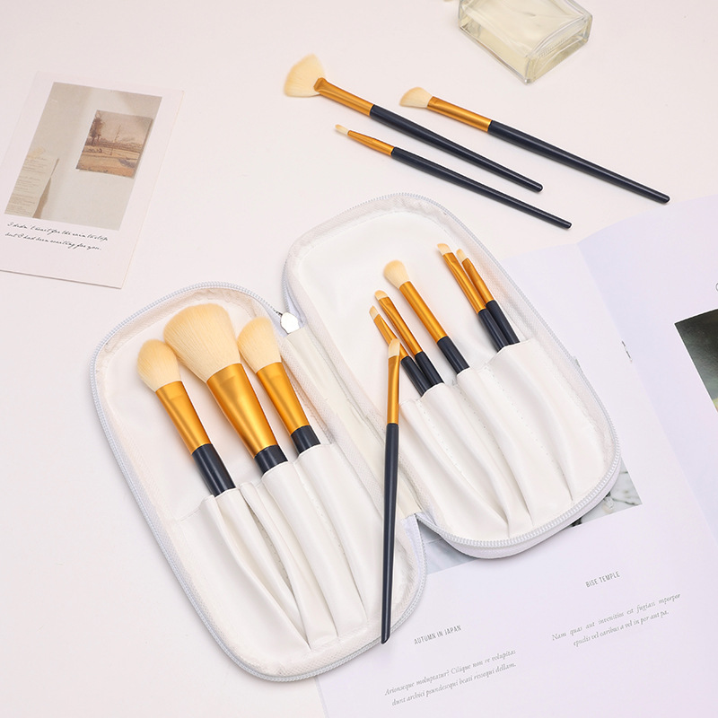 Nierle 12-piece Ermu same grape makeup brush set for beginners 5-piece eye brush soft-bristled loose powder blush highlighter