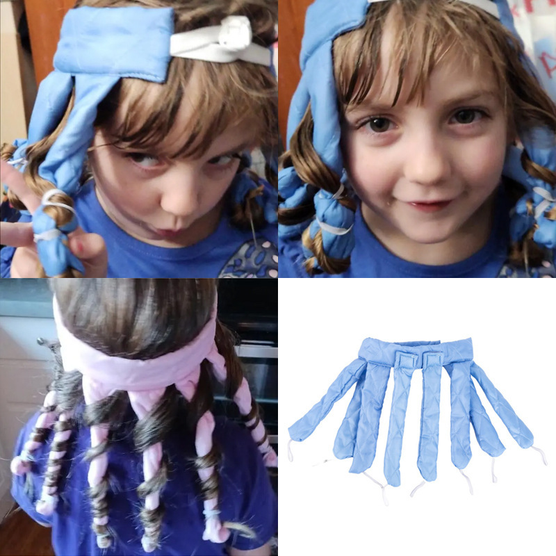 Children's squid wave curling iron hair hoop curling rod does not hurt hair sleep curling band no heat curling iron