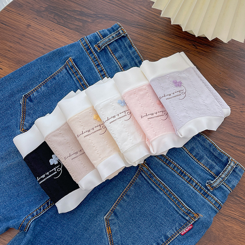 Class A baby cotton full pants 8168 simple, comfortable, fresh and traceless girl's mid-waist breathable briefs