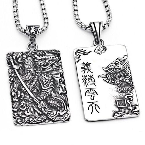 Guan Eryeyi Bo Yuntian pendant Guan Gong Guan Yu tag necklace male domineering personality trendy birthday gift