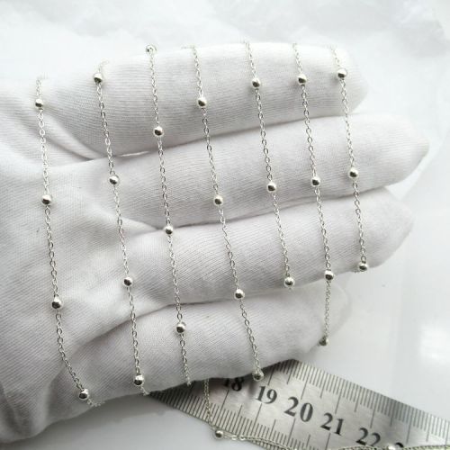 925 silver chain, cross bead chain, Su bracelet, sweater chain necklace, handmade material semi-finished product
