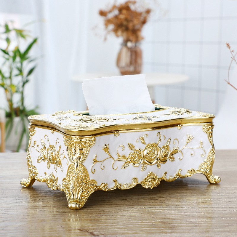 European paper tissue box for living room household plastic tissue box for dining table KTV creative napkin box