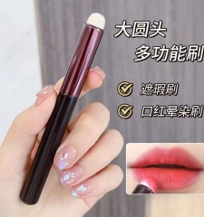 Cangzhou new round head matte lipstick brush Mini multi-functional concealer lipstick blending portable makeup lip brush
