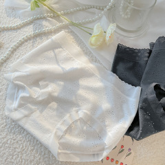 French Jacquard DFL8027 Small Flower Seamless Hollow Lace Seamless Hip Covering Naked Feeling Fresh Girls Mid-waist Panties