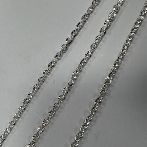 s925 sterling silver sunflower chain thin chain earrings chain handmade DIY bracelet necklace silver jewelry accessories semi-finished chain