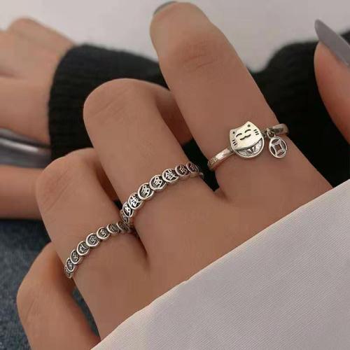 Thai Yin Duo Duo Wishfulong Money Ring Retro Times Copper Coin Open Ring