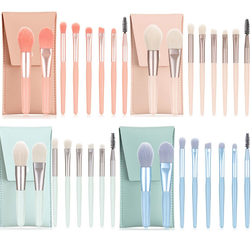 8 mini makeup brush set ins eye shadow brush foundation blush brush novice soft hair portable makeup brush mini