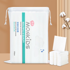 Mengbeibi 222 piece bagged makeup cotton, thick edged, double-sided, double-effect makeup remover cotton, beauty cleansing tool KS001