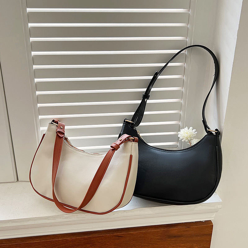 New women's armpit women's bag niche design high-end solid color shoulder bag female soft girl shopping dumpling bag