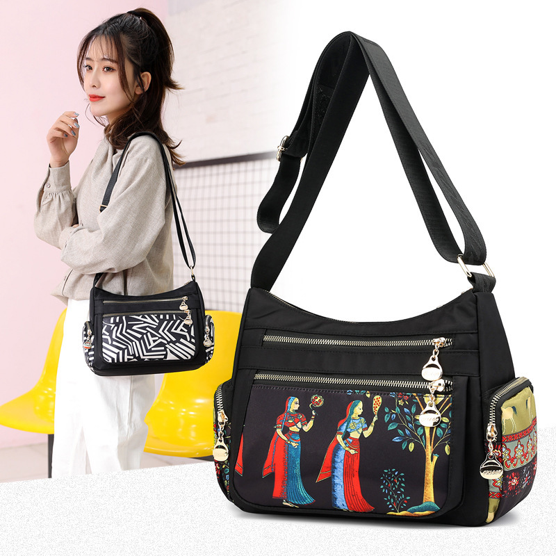 Chibao Crossbody Bag 2020 Printed Backpack Women's Bag Canvas Small Bag Mom Shoulder Bag Korean Style Trendy Fashion