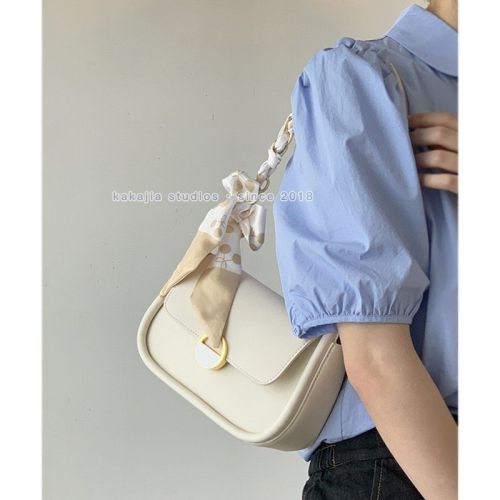Niche texture armpit bag for women summer new trendy fashion chain bag small square bag versatile ins crossbody bag