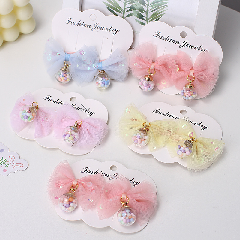 Korean version of the new little princess bow hairpin children's and girls' broken hair hairpin little girl hair accessories baby headwear