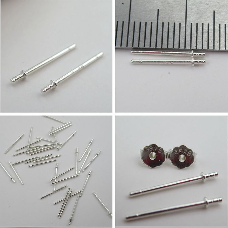 s925 sterling silver earring holder bead tray empty ear holder ear holder DIY handmade pearl holder accessories hypoallergenic tray needle