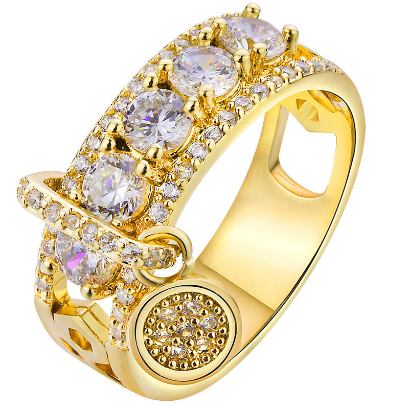 wish hot sale fashionable European and American creative pre-arranged rings ladies electroplated diamond rings rings