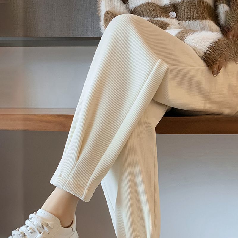 Chenille Spring and Autumn Harem Pants Women's Popular 2023 New Dad Pants Women's High Waist Slim Pants Women's