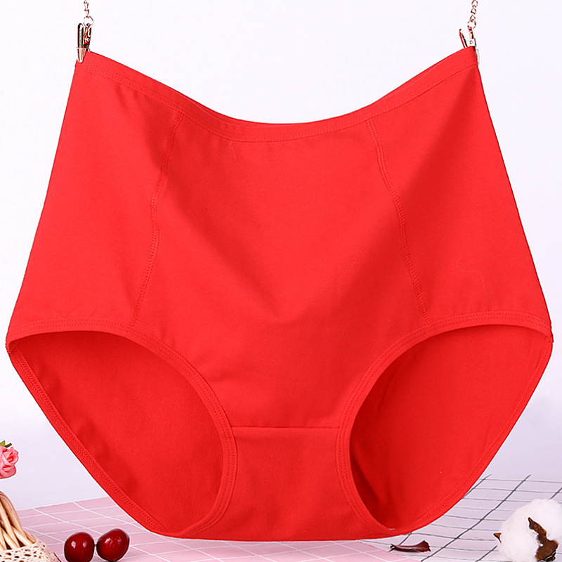 Plus size underwear for fat women 200 pounds plus fat plus size pure cotton high waist mom underwear 3264