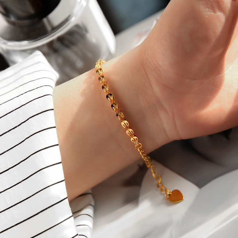 Japanese and Korean fashion lucky phoenix tail bracelet for women light luxury niche new style female 18k gold internet celebrity exquisite cold style bracelet