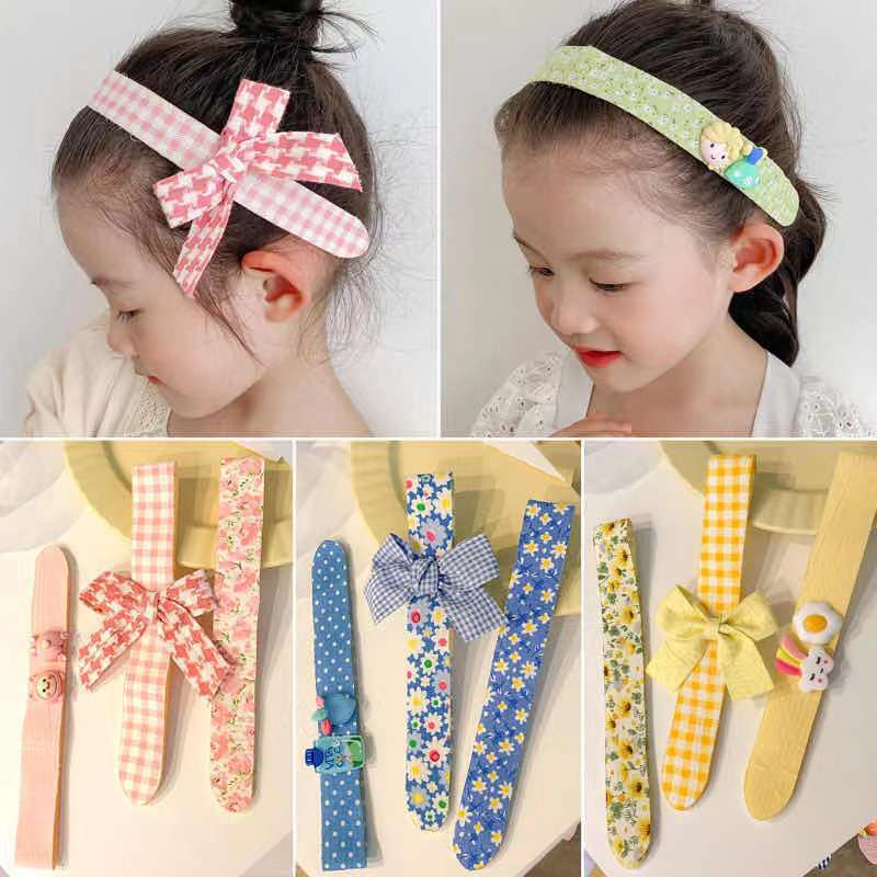 Children's summer Velcro headband girl's broken hair headband headband little girl bangs hairband headband hair accessories