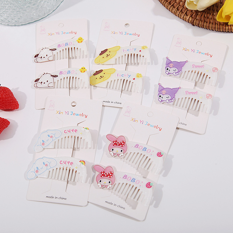 Cute cartoon hairpin new comb bangs clip girl student Sanrio side clip internet celebrity soft cute clip hair accessory