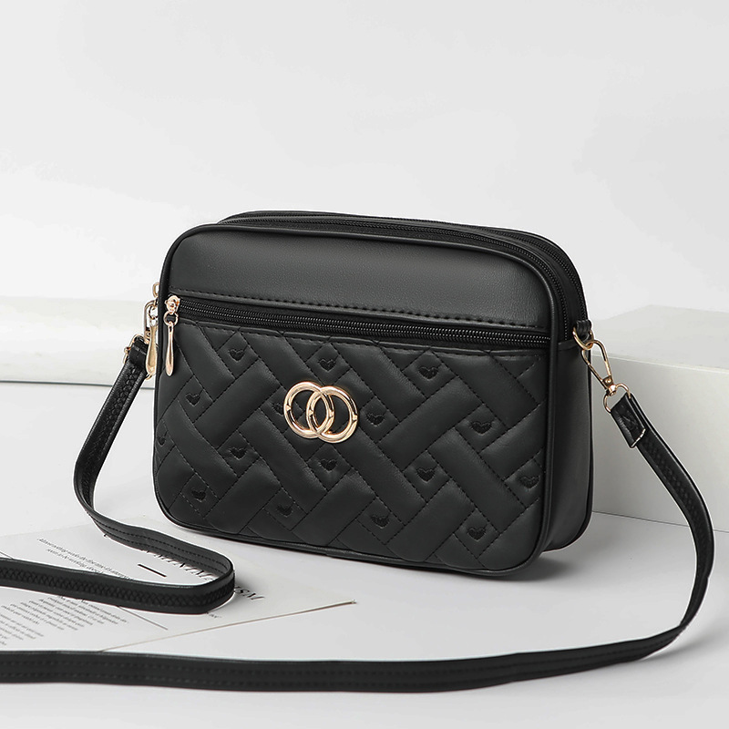 Trendy women's bags new cross-border foreign trade rhombus PU crossbody bag women's small bag women's shoulder bag small round bag