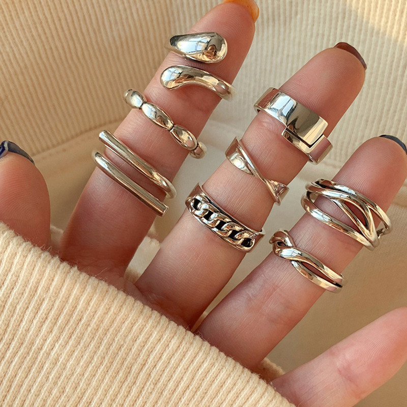 Korean version of Dongdaemun 925 index finger sterling silver ring for women, light luxury niche ins cool style personalized fashion ring