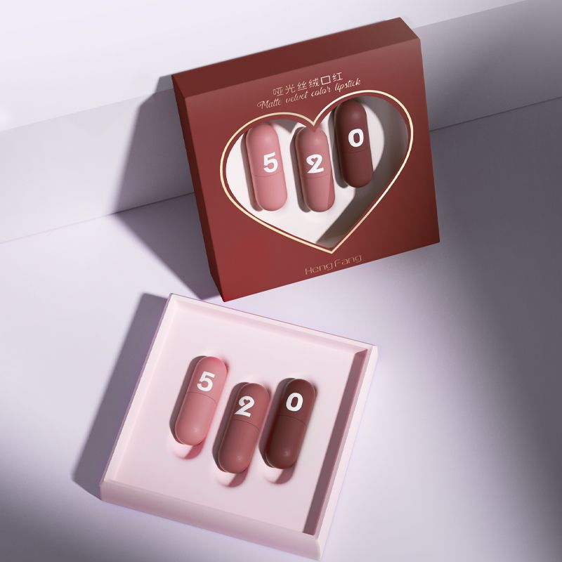 Lipstick, lip glaze, non-fading, girly heart 520 mini capsule, college student party bare-face moisturizing and moisturizing confession artifact