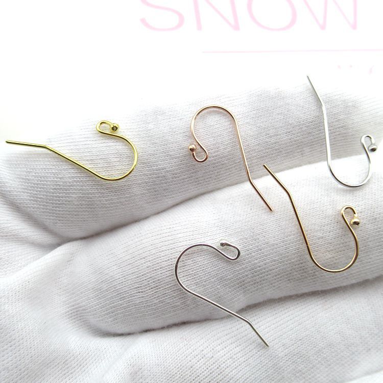 925 sterling silver electric gold platinum ear hook earrings hook silver ear hook ear needle matching earrings handmade DIY accessories
