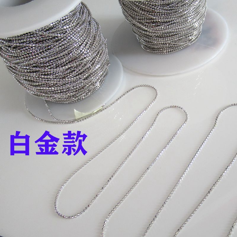 S925 sterling silver ultra-fine flash bead chain semi-finished chain bead chain silver chain fashion Japanese and Korean jewelry popular accessories