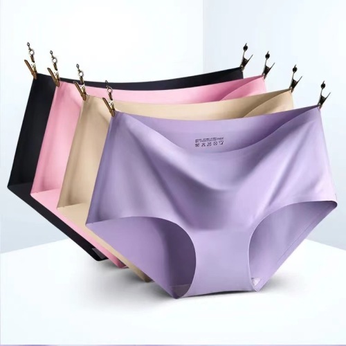 Women's ice silk seamless underwear women's one-piece underwear breathable mid-waist sexy underwear briefs head 810