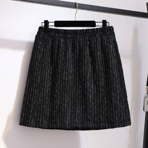 230 pounds extra large size women's clothing wholesale fat sister mm spring small fragrance tweed a line slimming hip skirt