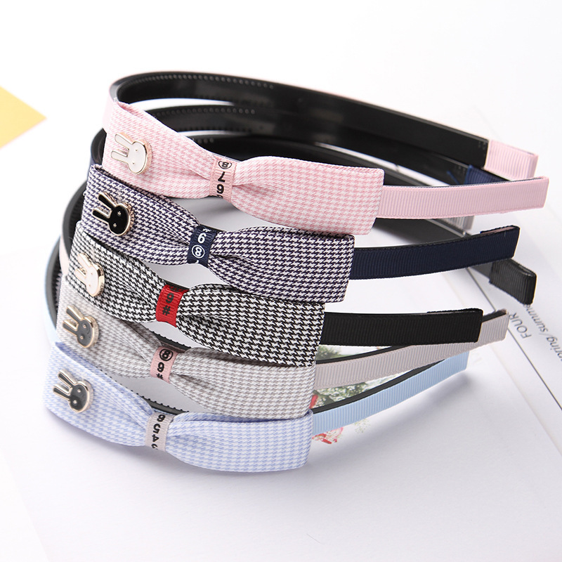New children's hair accessories Korean simple non-slip sweet headband with toothed bow cute children's hair accessories