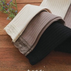 2024 spring girls' leggings Strawberry Shan Korean children's clothing lace stretch knitted leggings