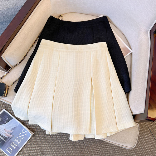 120-350 pounds fat MM plus size women's slim pleated skirt simple short skirt women's A-line skirt spring and summer style